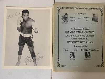 Original 1986 Mike Tyson vs. James Tillis Glens Falls NY Boxing Fight Program