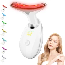 Face and Neck Massager,7 Color LED Facial Massager for Skin Care,Light Therapy f