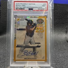 2025 Panini Prospect Edition Brady Ebel Gold 1/3  #85 Brewers POP 1 NONE HIGHER 