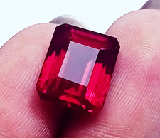 8 to 10 Ct Natural Ruby Emerald Shape Loose Gemstone Certified RL57