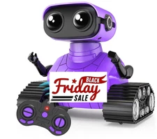 Interactive EMO Robot Remote Control - Smart Dancing Toy Gift Ages 3+ Purple