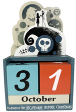 Nightmare Before Christmas Wood Block PERPETUAL CALENDAR Jack Sally Oogie Boogie