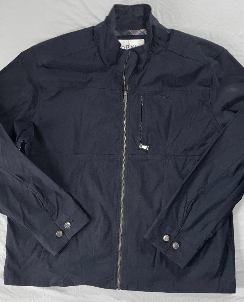 Orvis 1225414 Full Zip Stretch Nylon Water Resistant Bomber Jacket. Men's 2XL.