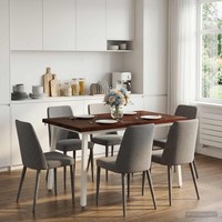 120 X 90 X 75 Cm Massivholz Akazie Dunkelbraun Und Weiß