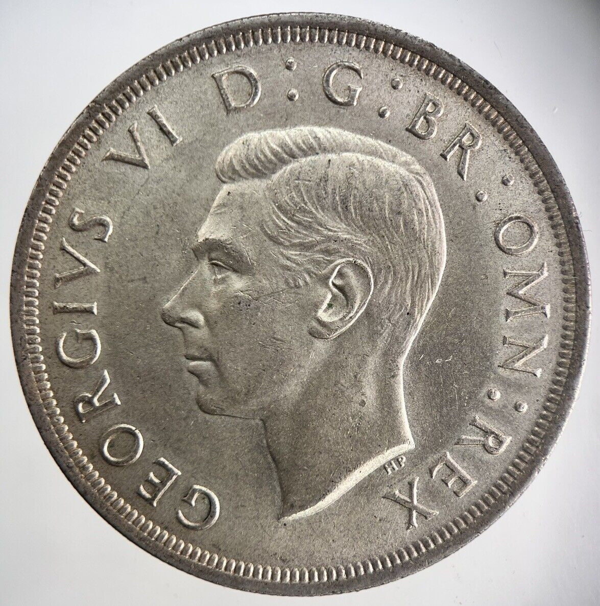 1937 George VI One Crown Silver Coin | Very Fine Grade | a4922
