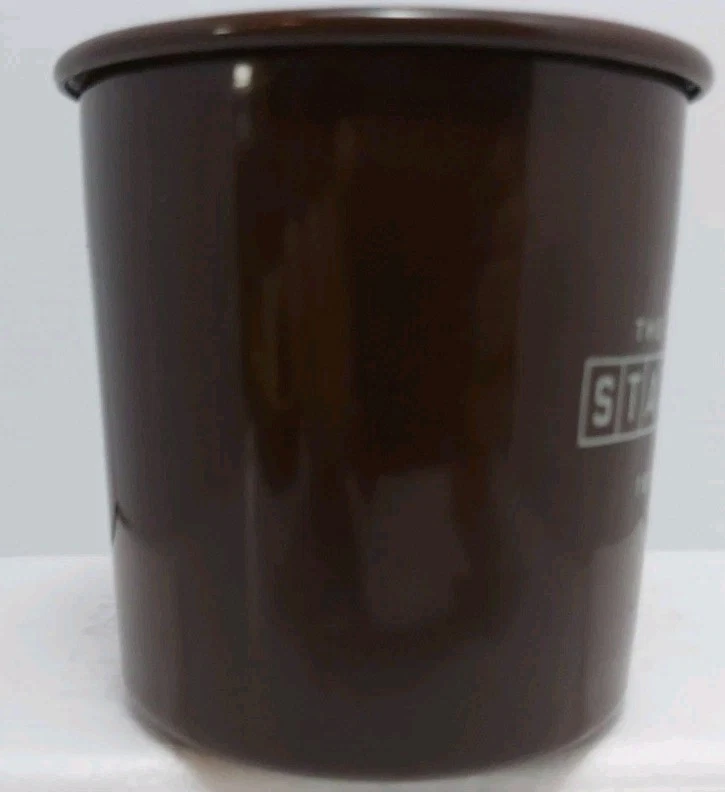 STARBUCKS The First Store Seattle Pike Place Brown Tin/Enamel Coffee Mug 14oz  - Image 2 of 4