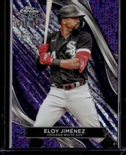 2024 Topps Chrome Black #58 Eloy Jiménez Purple Mini-Diamond Refractors #/150