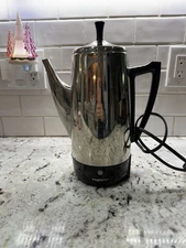 Vintage Presto stainless steel 0281105 Electric Coffee Maker Pot Percolator