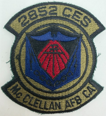 2852 CES McClellan  AFB CA Patch Air Force Base California Civil Engineering