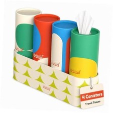 Car Tissue Holder with 4 Facial Tissue Canisters Car Organization - Car