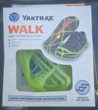 Yaktrax Hiking Walking Traction Slip On Cleats Snow Ice Rock Size small Green