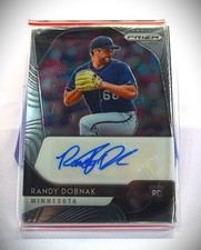 RANDY DOBNAK '2020 Panini Prizm' # RA-RD Rookie Autographed Trading Card. rookie card picture