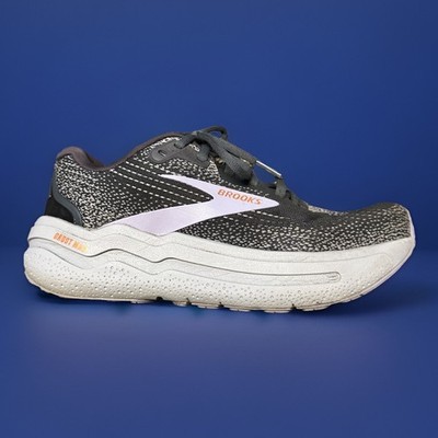 Brooks Ghost Max 2 Shoes Womens 7.5 Wide Ebony Sweet Lavender Alloy Road Running