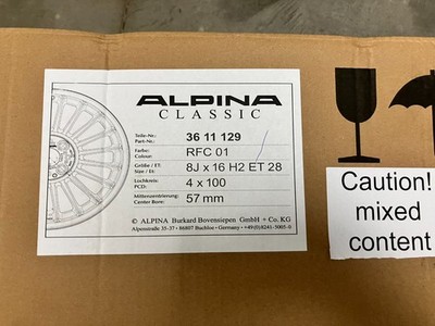 NOS Genuine Alpina Classic C83 Wheel 3611129 16x8.0 for BMW E30