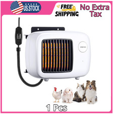 600/300W Dog House Heater with Thermostat, Pet Heater with 6FT anti Chew Cord an