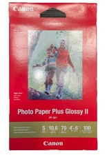 Canon Photo Paper Plus Glossy II PP-301 4x6 100 Sheets High Gloss New NIB