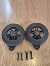 Jet 3 ultra anti-tip wheels black pair for power wheelchair WITH BRACKETS