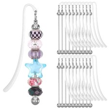 20pcs DIY Metal Blank Bar Bookmarks - Beadable Bookmarks