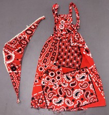 Vintage 1975 Barbie Best Buy #7423 Mattel Jumper Dress & Scarf