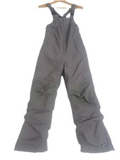 Lands  End Kids Snow Bibs Gray Insulated Ski Snow Pants Size 10S Winter