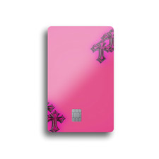 Gothic Crosses Card Skin PINK 