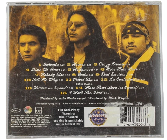 Los Lonely Boys CD 2003 Or Music Pre-Owned Untested Sold As Is Foto 3 de 4