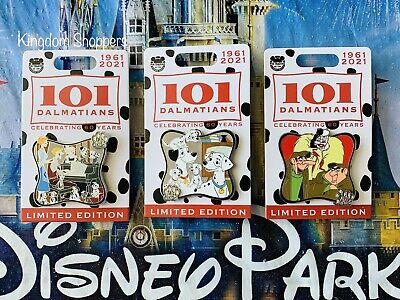 21 Disney Parks 101 Dalmatians 60th Anniversary Pin Set Of 3 Le New In Hand Ebay