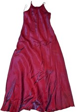 Vintage Chelsea Nites 1990s Prom Dress Y2K Iridescent High Neck Lined SZ 14 USA
