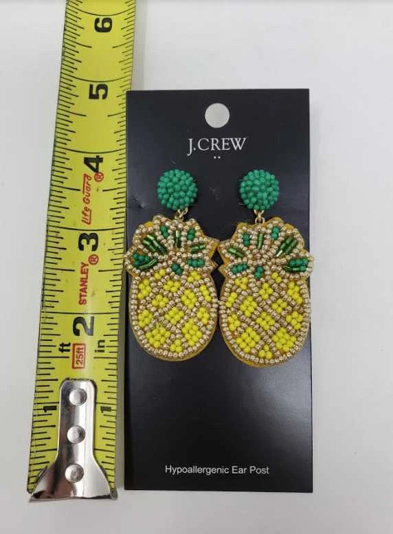 J crew pineapple earrings clearance