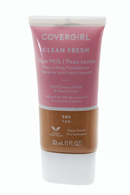 Foundation CoverGirl Clean Fresh Skin Milk Foundation Dewy Finish 580 Tan 1fl oz
