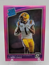 💥 Ja'Marr Chase RC 2021 Chronicles Donruss Optic Draft Picks PINK #205 Bengals