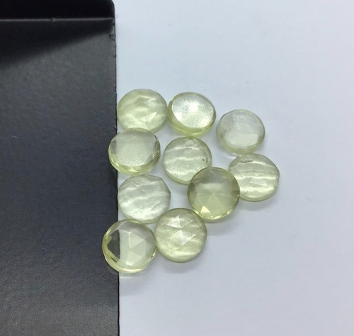 Round Rose Cut Lemon Quartz Natural Loose Gemstone For Making All Type Jewelry - Picture 21 of 24