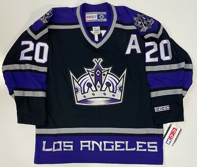 LUC ROBITAILLE LOS ANGELES KINGS ORIGINAL 2002 CCM BLACK 
