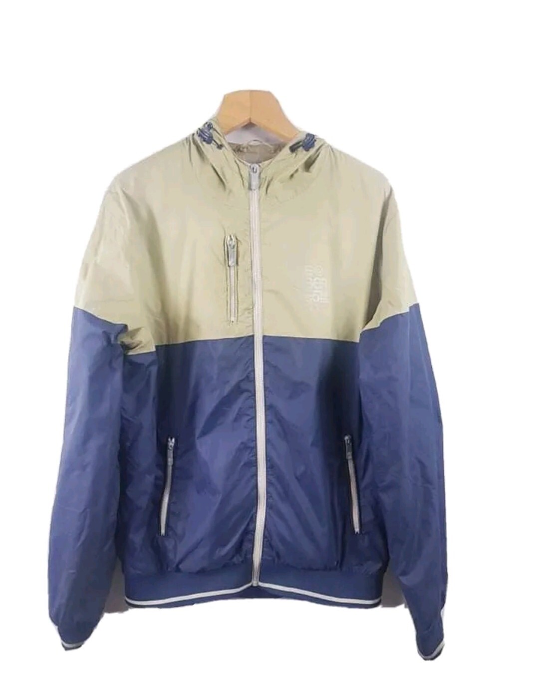 Crosshatch Zip Up Hoodie Hooded Plain Full Zip Thru Jacket Jumper Sweatshirt L