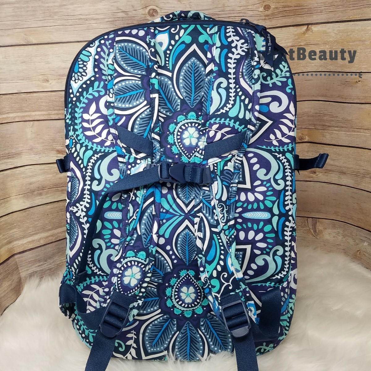 シンデレラシャンパン　ブルーハワイララバイ Vera Bradley Essential Expandable LG Quilted Blue Island Medallion
