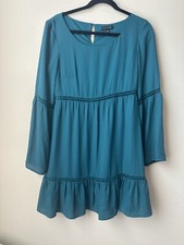 As You Wish Bohemian dress with bell sleeves “Turquoise”
