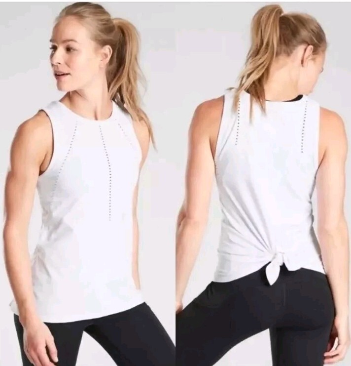 Athleta Foothill High Neck Split Back Perforated … - image 1
