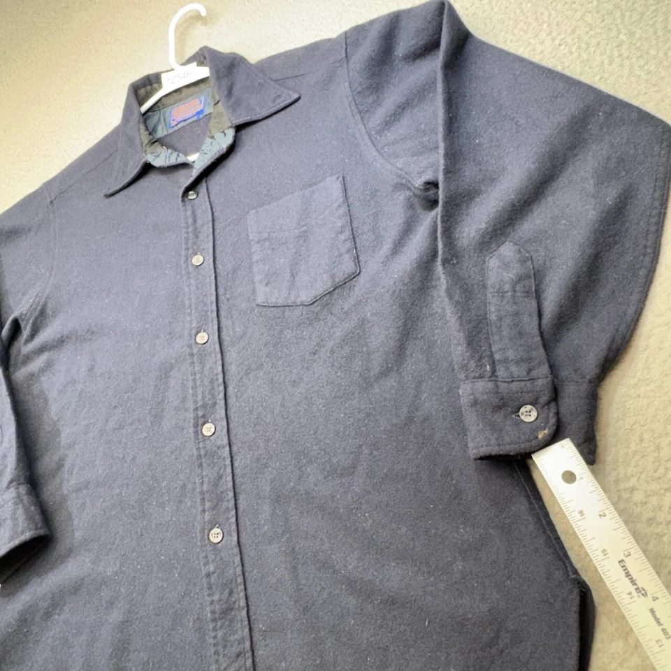VINTAGE Pendleton Shirt Men Large Blue Wool Lodge Classic Outdoor Hunt Hike USA - Image 2 of 4