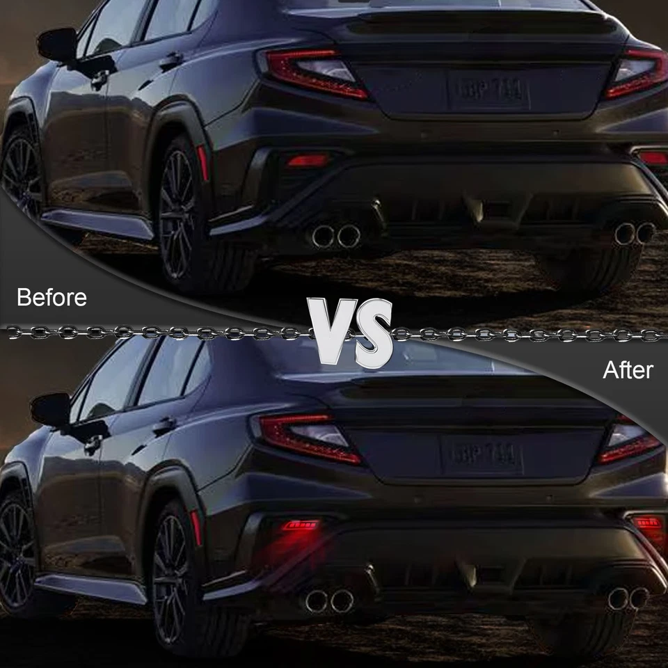 For 2008-2014 Subaru Impreza WRX STI LED Rear Bumper Stop Brake Lights Lamp - Image 4 of 4