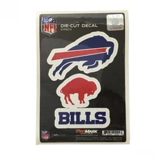 Team ProMark NFL Buffalo Bills Die-Cut Decal Sticker 3-Pack Made in U.S.A