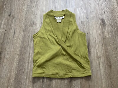 Vintage Women s Mark Ceretto Haute Couture Green Blouse Top Size S USA