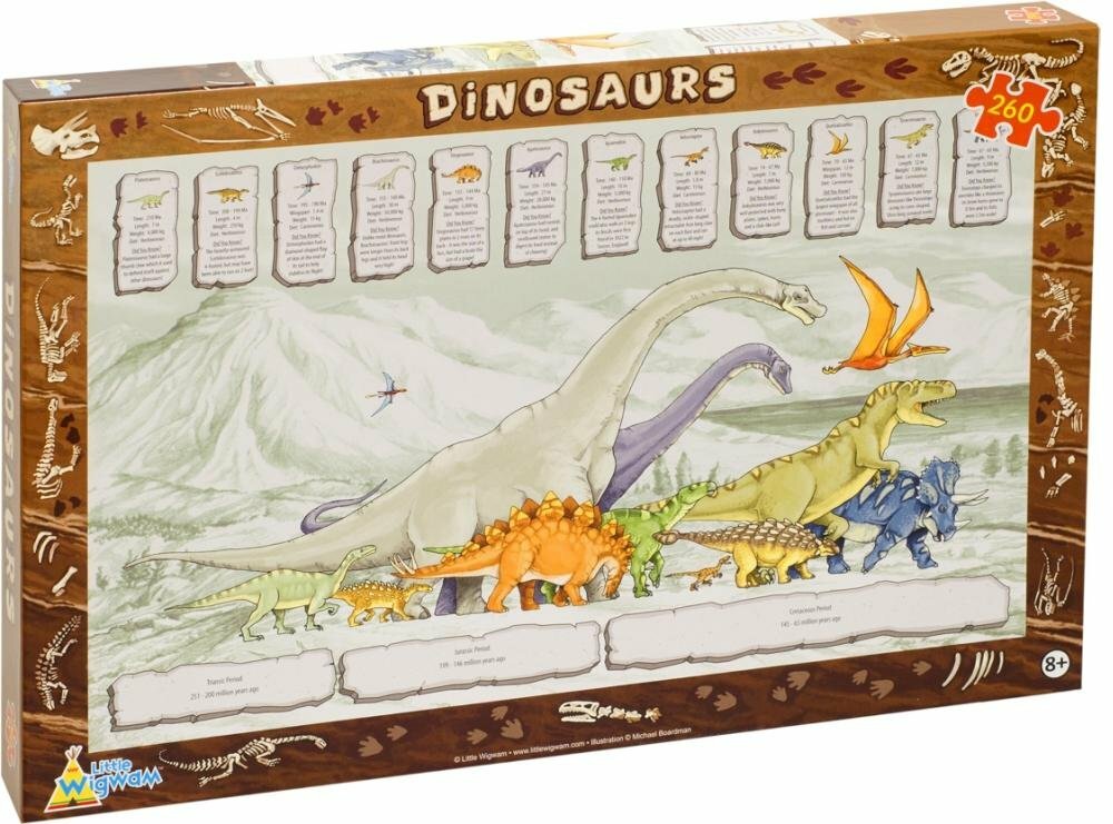 Dinosaurs - Educational Jigsaw Puzzle 260 pieces Children Christmas Xmas