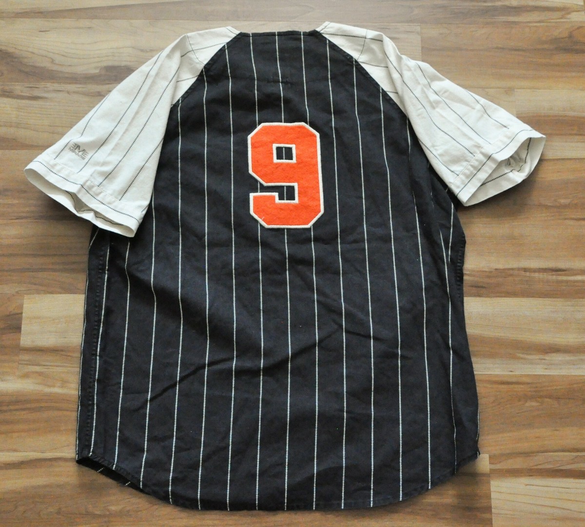 9 San Francisco Giants Mirage Jersey Pinstripe Black Sewn MLB Men