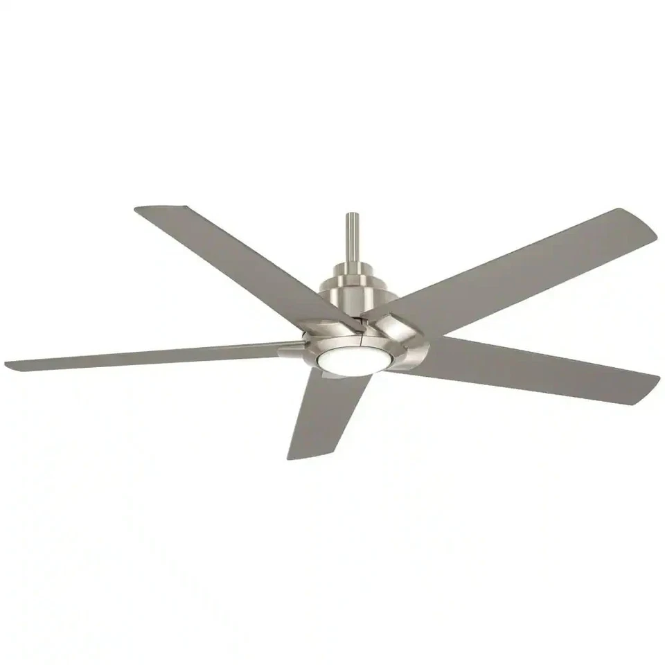 NEW Mickelson 52 in. LED Indoor Brushed Nickel Dual Mount Ceiling Fan with Light - Image 2 of 4