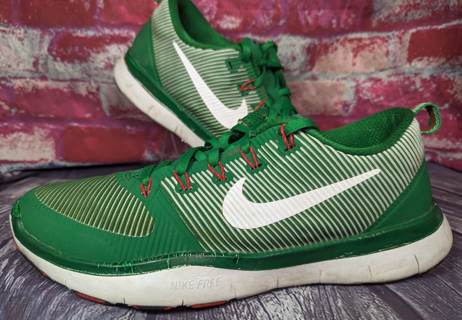 Nike Free Versatility Green Red Training Running Shoes Mexico 833336-316 Mens 11