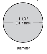 Base separadora montada en perno 316 de acero inoxidable cepillado de 1-1/4" de diámetro de 1-1/2" - Imagen 2 de 5