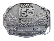 Iowa Sesquicentennial 150Years Collectors Edition Belt Buckle 1846-1996 Dart Inc