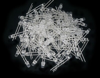 Leuchtdiode LED 3MM  RUND  Weiß NEU Top
