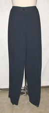 Doncaster Steel Blue Chevron Pattern Pleated Front Straight Leg Trouser Pants 12