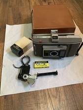Vintage Polaroid J66 Electric Eye Film Land Camera w/ Leather Case Flash Bulbs
